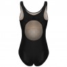 One piece swimming suit - black racer back - hollow-outBeachwear