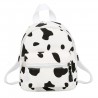 Mini canvas backpack - with zipper - cow milk printBackpacks