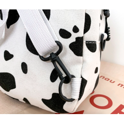 Mini canvas backpack - with zipper - cow milk printBackpacks
