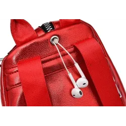 Fashionable backpack - anti-theft zippers - with decorative keychainBackpacks