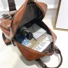Vintage Lederrucksack - mit Anti-Diebstahl-Reißverschlüssen / Schnallen - wasserdicht