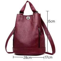 Modischer Lederrucksack - Multifunktions-Vintage-Umhängetasche - großes Fassungsvermögen