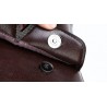 Luxurious vintage backpack - leather shoulder bag - with decorative V letterBackpacks