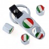 Italian flag - metal car valve caps - with wrench - keychainWheel parts