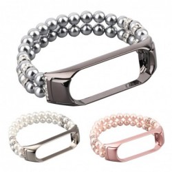 Elastisches Armband mit Perlen / Kristallen - Armband - für Xiaomi Mi Band 3 / 4 / 5 / 6