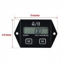 Digital engine tachometer - hour meter gauge - RPM - LCD - for motorcycles / cars / boatsDiagnosis