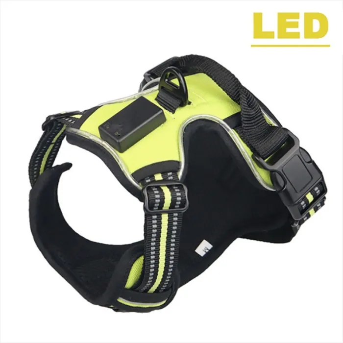 Hundegeschirr - mit LED - verstellbar - reflektierend - wasserdicht