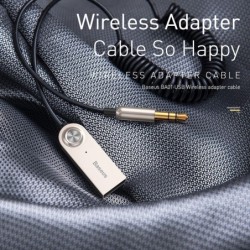 Baseus BA01 - USB cable - wireless adapter - Bluetooth - 3.5 AUX jack - hands free - microphoneAudio