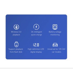 Baseus - FM-Transmitter - AUX - Bluetooth - Dual-USB - Autoladegerät - Freisprecheinrichtung - MP3-Player