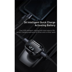 Baseus - FM-Transmitter - AUX - Bluetooth - Dual-USB - Autoladegerät - Freisprecheinrichtung - MP3-Player