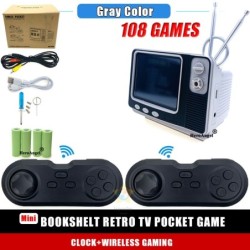 GV300 - Retro-TV-Spiel - Videospielkonsole - mit 2 drahtlosen Controllern - integrierte 108 Spiele