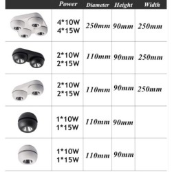 Moderne Deckenleuchte - superhell - dimmbar - LED - COB - 10W - 15W - 20W - 30W - 40W - 60W