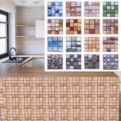 Mosaic style wall sticker - waterproof self adhesive tiles - 10 * 10 cm - 10 piecesWall stickers