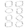 Ausstechform - oval / rechteckig / quadratisch - Edelstahl - 8 Stück