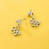 Fashionable earrings - bee / honeycomb - 925 sterling silverEarrings