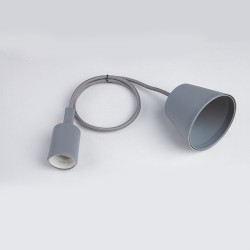 E27 - Deckenlampenfassung - Fassung - Silikonseil - 90cm