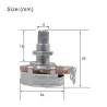 Guitar potentiometer - full size - 18mm split shaft - A500K / B500K / A250K / B250K - 2 piecesGuitars