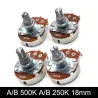 Guitar potentiometer - full size - 18mm split shaft - A500K / B500K / A250K / B250K - 2 piecesGuitars