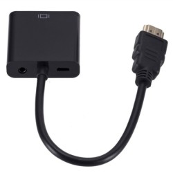 HD 1080P HDMI to VGA cable - adapter - converter with audio power supplyCables