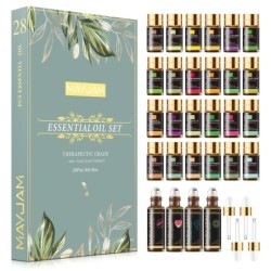 Reine natürliche ätherische Öle - für Massage / Bäder / Diffusoren - 28 Stück
