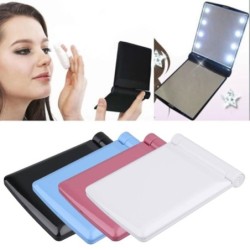 Makeup mirror - with 8 LED light - foldableMake-Up