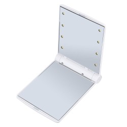 Makeup mirror - with 8 LED light - foldableMake-Up