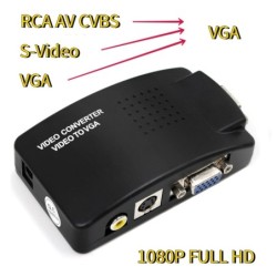 AV-zu-VGA-Adapter - RCA-VGA-Konverter - Umschaltbox - 1080P HD