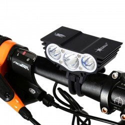 8000 lumens T6 LED - bicycle front light lamp - 4 mode torch - battery pack & chargerLights