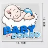 Baby On Board - sleeping baby - car stickerStickers
