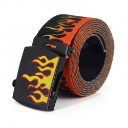 Nylon belt with flame design - unisexBelts