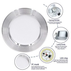 LED ceiling light - recessed round lamp - 5W / 9W / 12W / 15W / 18W - AC 220V-240V - 10 piecesCeiling lights