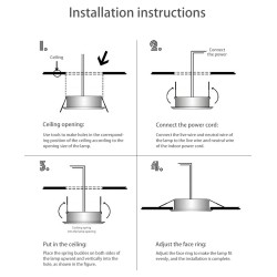 LED ceiling light - recessed round lamp - 5W / 9W / 12W / 15W / 18W - AC 220V-240V - 10 piecesCeiling lights