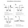 LED Deckenleuchte - runde Einbauleuchte - 5W / 9W / 12W / 15W / 18W - AC 220V-240V - 10 Stück