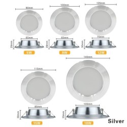 LED ceiling light - recessed round lamp - 5W / 9W / 12W / 15W / 18W - AC 220V-240V - 1 pieceCeiling lights