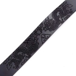 Luxurious leather belt - with automatic buckle - V letter / snake designBelts