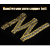Luxurious gold belt - buckle with snake - copper / stainless steelBelts