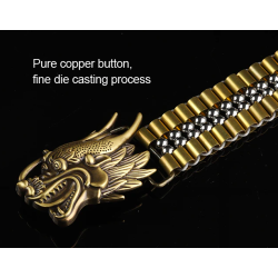 Luxurious gold belt - buckle with snake - copper / stainless steelBelts