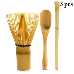 Japanisches Matcha-Tee-Set - Bambusbesen - Schaufel - Teelöffel - 3 Stück
