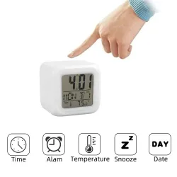 Digital alarm clock - LED - thermometer - date - cubeClocks