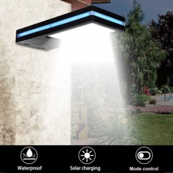 144 LED - solarbetriebene Außenleuchte mit Bewegungssensor - wasserdicht