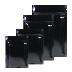 Aluminum resealable foil bags - double sided - with ziplock - glossy black - 100 piecesKitchen