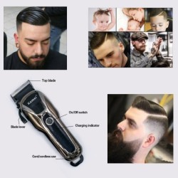 Kemei KM-1990 - professioneller Haarschneider / Trimmer - LCD-Display