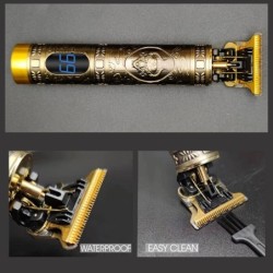 Professioneller elektrischer Haarschneider / Trimmer - Akku - Totenkopf / Buddha / Phoenix - LCD