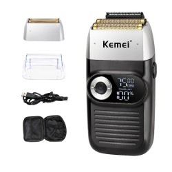 Kemei KM-2026 - Elektrorasierer / Bartschneider - LCD - 3 Geschwindigkeiten - 0.0mm