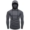 Men's long sleeve hoodie - with face coverHoodies & Sweatshirt