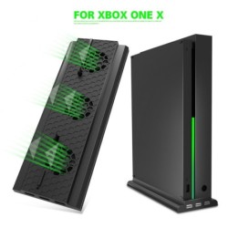 OIVO - vertikaler Ständer - Halterung - externer Kühlerlüfter - 3 USB-Anschlüsse - für Xbox One X Spielekonsole