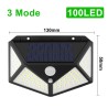 Outdoor / garden solar light - lamp - waterproof - motion sensor - 3-modes - 100 LEDSolar lighting