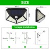 Outdoor / garden solar light - lamp - waterproof - motion sensor - 3-modes - 100 LEDSolar lighting