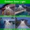 Outdoor / garden solar light - lamp - waterproof - motion sensor - 3-modes - 100 LEDSolar lighting