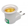 E27 Lampensockel Steckdose - EU Stecker mit eingebautem Schalter